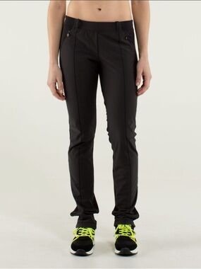 Lululemon Keep It Up Pant Black Softshell Tech Fleece Sz 10